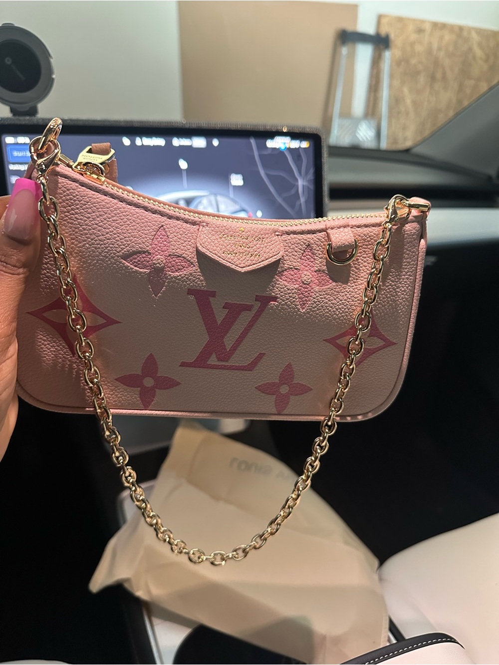 Louis Vuitton Pink Monogram Mini Chain Bag